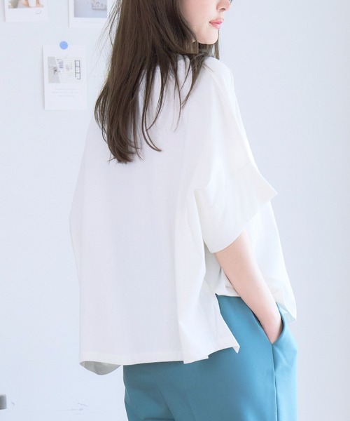 エヌハリウッド ドルマンスリーブ プルオーバーシャツ　未使用タグ付き HUG.U Tシャツ UVカット 接触冷感 体型カバー トップス 紫外線