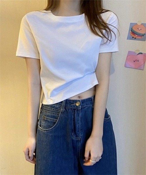 FREE STYLISTS tシャツ ショート丈半袖Tシャツ レディース