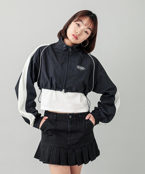 X-girl エックスガール 3WAY BICOLOR JACKET X-girl ブルゾン ジャンバー 3WAY BICOLOR JACKET レディース