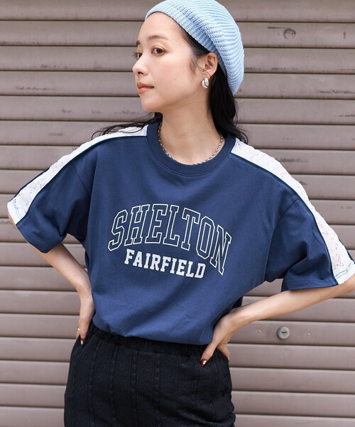 FREAK'S STORE（フリークスストア） tシャツ レースドッキング ロゴT