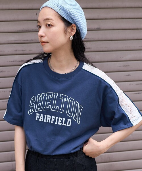 FREAK'S STORE（フリークスストア） tシャツ レースドッキング ロゴT