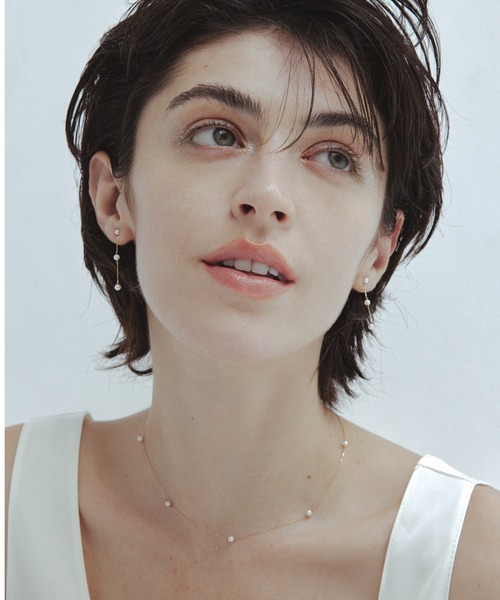 ネックレス 「les bonbon」swing pearl necklace / スィング パール ネックレス レディースの画像