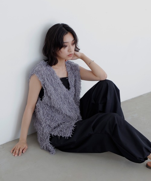 ベスト ジレ 「追加」「洗える」フェザーベスト レディース hellam ベスト ジレ フェザーフリンジベスト レディース