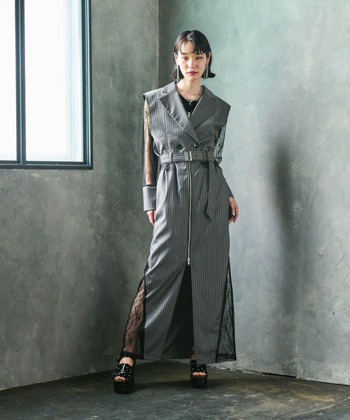 EDGY MODE】ソデレースショートジャケット・パンツ2点セット新品