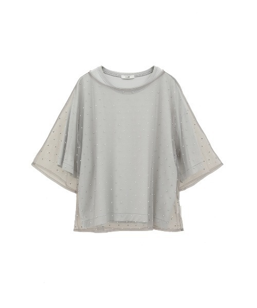 tシャツ CLANE/クラネ/RHINESTONE SHEER TOPS レディース CLANE tシャツ CLANE/クラネ/RHINESTONE SHEER TOPS レディース