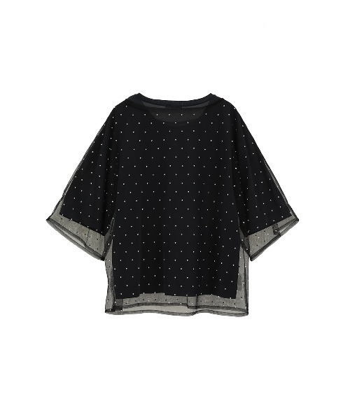 tシャツ CLANE/クラネ/RHINESTONE SHEER TOPS レディース CLANE tシャツ CLANE/クラネ/RHINESTONE SHEER TOPS レディース