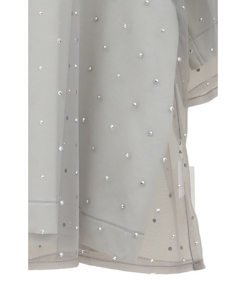CLANE tシャツ CLANE/クラネ/RHINESTONE SHEER TOPS レディース
