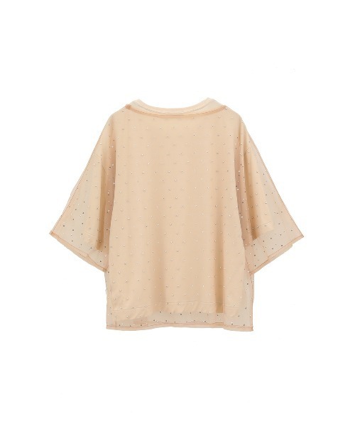 tシャツ CLANE/クラネ/RHINESTONE SHEER TOPS レディース CLANE tシャツ CLANE/クラネ/RHINESTONE SHEER TOPS レディース
