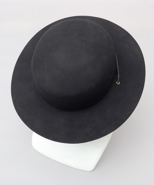 ReqHatter 帽子 ハット フラット ワイドブリム フェルト
