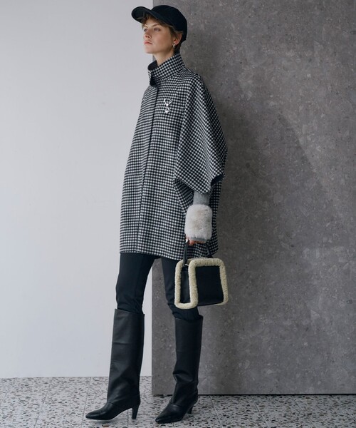 ICB WoolRever ポンチョコート トープ系 ICB コート アウター WoolRever ポンチョコート レディース
