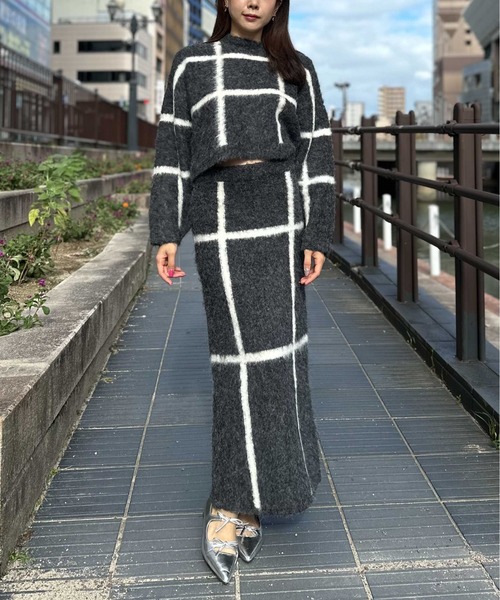 Per sist ence（パーシエンス） スカート 5Gシャギーチェックスカート