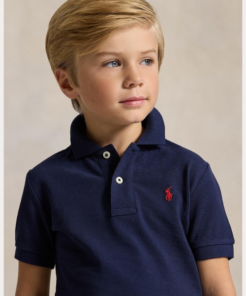 ポロシャツ コットン メッシュ ポロシャツ キッズ 子供服 男の子の画像
