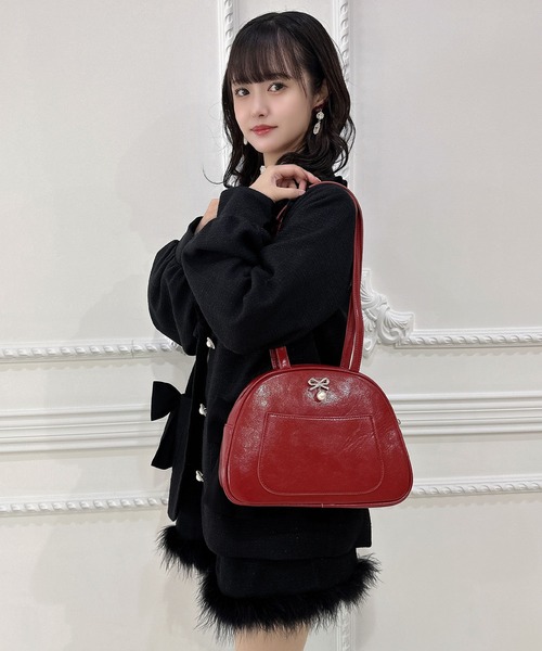 クチュールバイロジータ ボストンバッグ ビジュリボンボストンバッグ