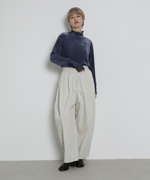 ワイドパンツ パンツ ミリタリー タック バレルパンツ レディース | en CAnAF | 05