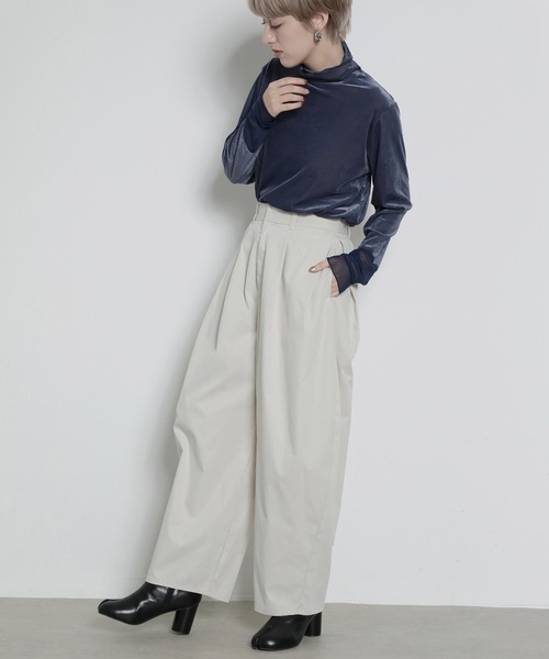 ワイドパンツ パンツ ミリタリー タック バレルパンツ レディース | en CAnAF | 07
