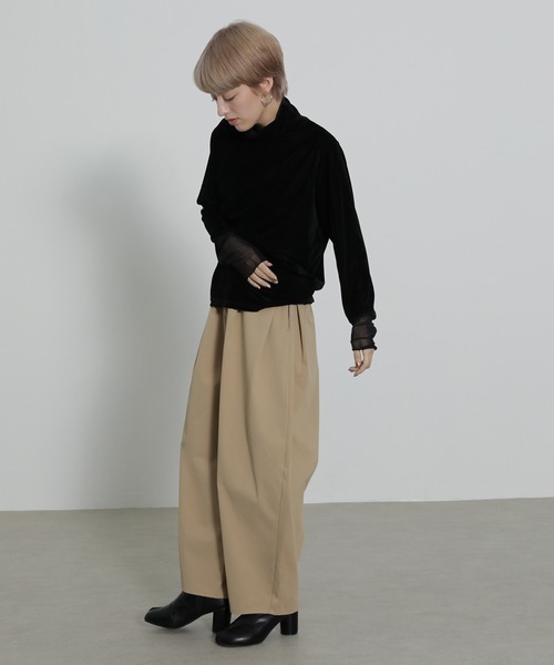 ワイドパンツ パンツ ミリタリー タック バレルパンツ レディース | en CAnAF | 21