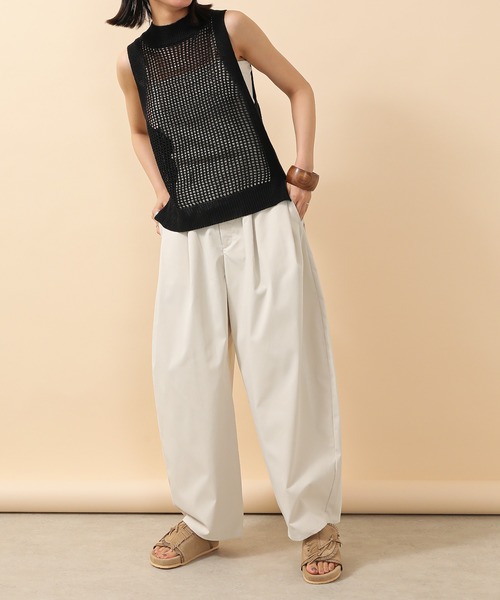 ワイドパンツ パンツ ミリタリー タック バレルパンツ レディース | en CAnAF | 13
