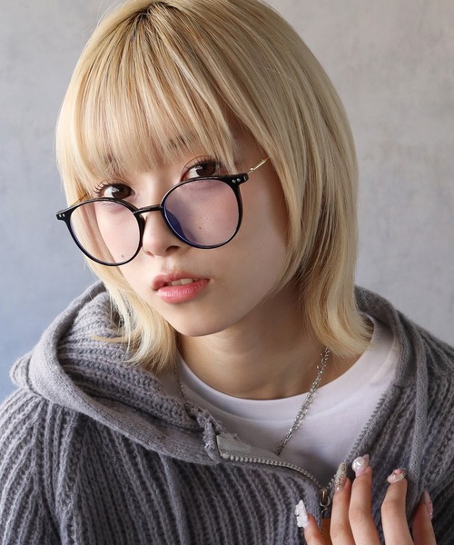 BARELY BLUE 伊達メガネ メガネ 眼鏡 「 BARELY BLUE / ベアリーブルー