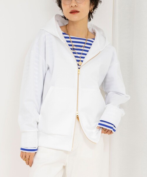 Rie Miller パーカー ウォッシャブルOversized ZIPフーディー