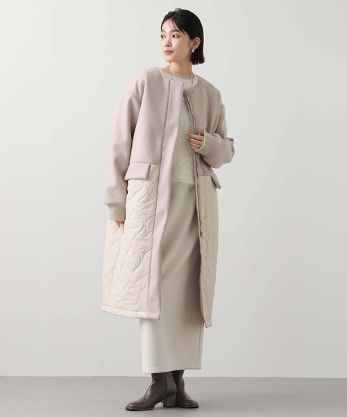 2② Gready Brilliant スタンド中綿オーバーコート ベージュ 2② Gready Brilliant スタンド中綿オーバーコート ベージュ