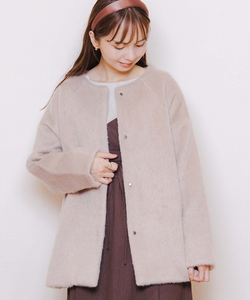 flower ノーカラーコート FREE ベージュ レディース : ZOZOTOWN Yahoo