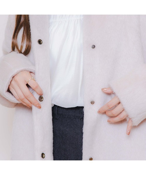 flower ノーカラーコート FREE ベージュ レディース : ZOZOTOWN Yahoo