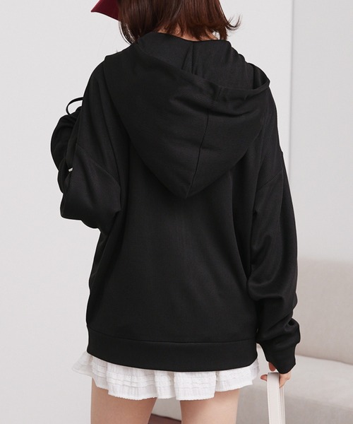 MHL. ブラックダブルジップパーカー Lサイズ セール】Doublezip parker / ダブルジップパーカー（パーカー