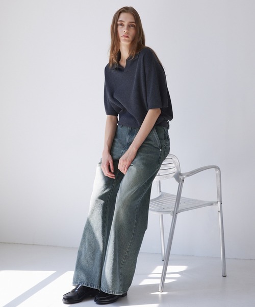 パンツ yilon SEMI FLARE DENIM Semi flare denim – YILON