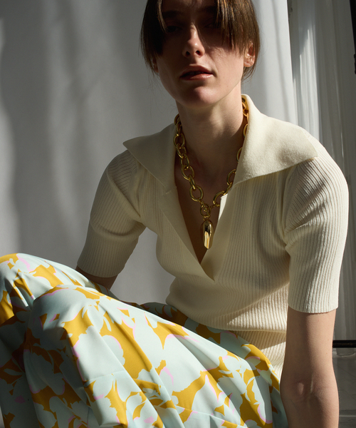 VERMEIL par iena ニット セーター DINER rib knit polo shirts