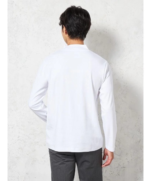 tシャツ 「抗菌防臭」シルケットスムース モックネックTシャツ