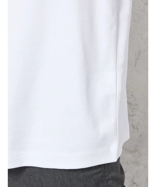 tシャツ 「抗菌防臭」シルケットスムース モックネックTシャツ 無地