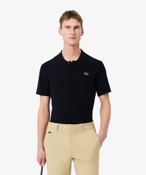 LACOSTE（ラコステ） ポロシャツ レーヨン混 ワントーンゴルフポロ