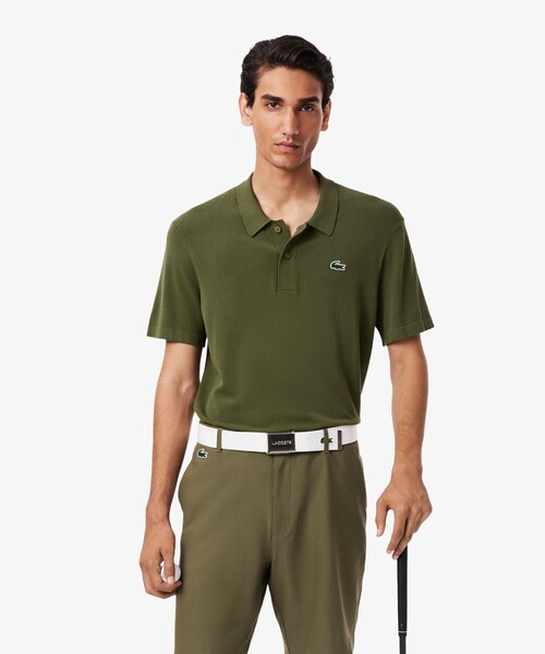 LACOSTE（ラコステ） ポロシャツ レーヨン混 ワントーンゴルフポロ