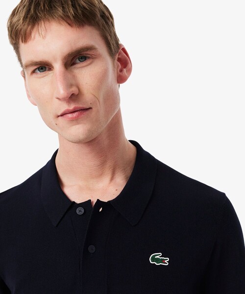 LACOSTE（ラコステ） ポロシャツ 半袖 レーヨン混 ワントーンゴルフ