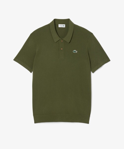 LACOSTE（ラコステ） ポロシャツ レーヨン混 ワントーンゴルフポロ