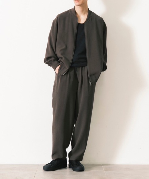 【美品】studios city ワイドスラックスパンツ テーパード CITY TOKYO スラックス Multi-flex ワイドテーパードパンツ