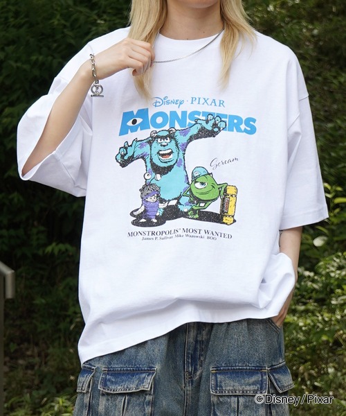 希少美品 00s Disneyピクサー映画モンスターズインクTシャツ XL