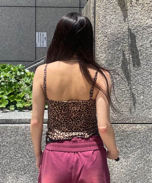 68408　DOLCE&GABBANA　レオパード　レース　キャミソール 68408 DOLCE&GABBANA レオパード レース キャミソール