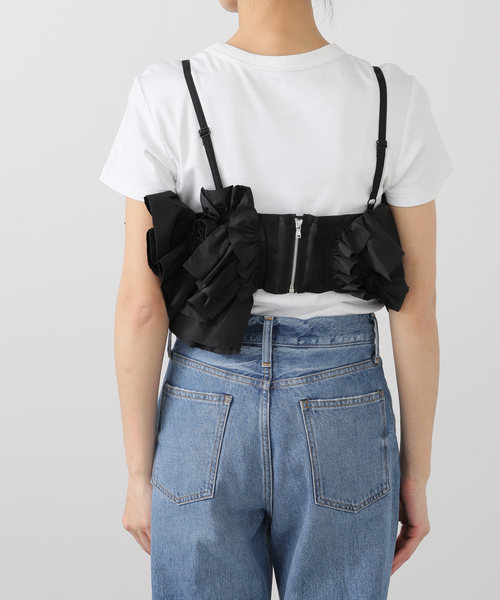 ブラウス シャツ 「VIVIANO / ヴィヴィアーノ」Flower Bustier:シャツ VW-SS25-T02 レディース VIVIANO ブラウス シャツ 「VIVIANO / ヴィヴィアーノ」Flower