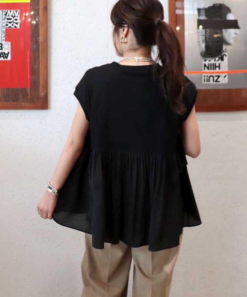 新品・タグ付き！　Ｊｉｎｅｓ　刺繍とレースが綺麗な後ろボタンカットソー　ホワイト Tシャツ/カットソー｜Jines（ジネス） | AND ON JIONE STORE