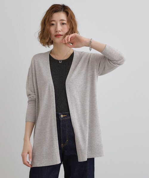 新品✨タグ付き♪定価8,680円【ＵＶ・接触冷感】ロングカーディガン　大特価‼️ ad thie（アドティエ） カーディガン 接触冷感UVカット サムホール