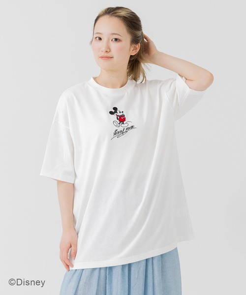 【DISNEY】ディズニー ミッキーマウス メンズレディース Tシャツ Disney tシャツ 「ディズニー」ミッキーマウス/半袖Tシャツ