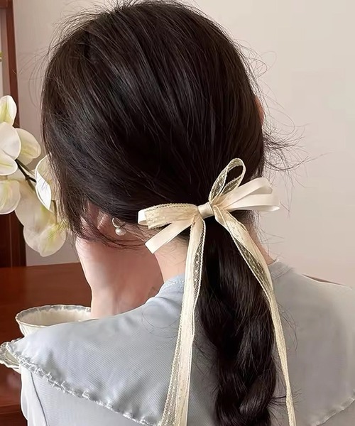 ヘアピン 「 ammy. / エイミードット 」 レース リボン ヘア