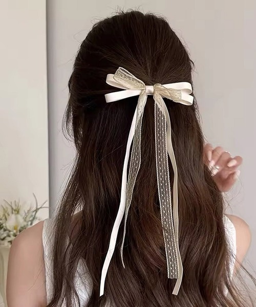 ヘアピン 「 ammy. / エイミードット 」 レース リボン ヘア