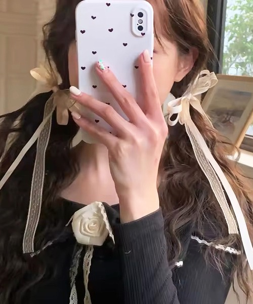 ヘアピン 「 ammy. / エイミードット 」 レース リボン ヘア