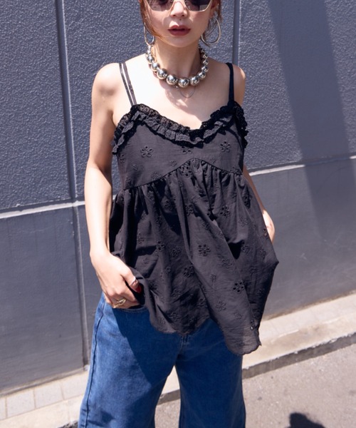 HANNE キャミソール エンブロダリーコットンキャミ : ZOZOTOWN Yahoo