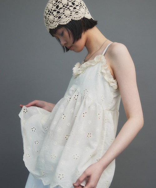 HANNE キャミソール エンブロダリーコットンキャミ : ZOZOTOWN Yahoo