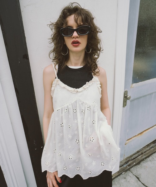 HANNE キャミソール エンブロダリーコットンキャミ : ZOZOTOWN Yahoo