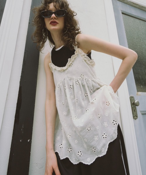 HANNE キャミソール エンブロダリーコットンキャミ : ZOZOTOWN Yahoo