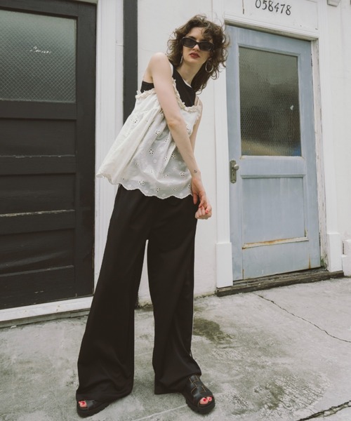 HANNE キャミソール エンブロダリーコットンキャミ : ZOZOTOWN Yahoo